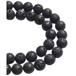 Laavakivi, must, 8mm, 10tk