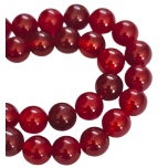 Nefriit, Dark Red, 8mm, 10tk