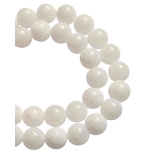 Nefriit, valge, 8mm, 10tk