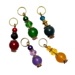 Poolvääriskividega ripatsid, värvide segu, 5tk