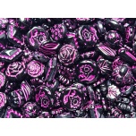 Akrüülhelmeste segu, must/fuksiaroosa, 20tk