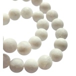 Nefriit, valge, 8mm, 10tk