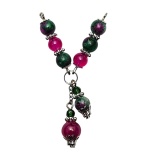 Anioliit/nefriit. Kaelakee keskmine osa. Metallosad: hõbedast värvi.