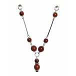 Liivakivi. Kaelakee keskmine osa. Metallosad: hõbedast värvi.