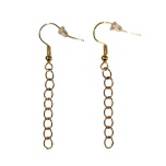 Kõrvarõnga toorik, 2tk. Metallosad: kuldset värvi