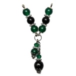 Oonüks/ahhaat. Kaelakee keskmine osa. Metallosad: hõbedast värvi.