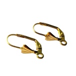 Kõrvarõnga toorik, 2tk. Real 18K Gold Plated.