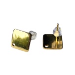 Poltkõrvarõnga toorik, 2tk. Real 18K Gold Plated.