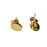 Poltkõrvarõnga toorik, 2tk. Real 24K Gold Plated.