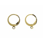 Kõrvarõnga toorik, 2tk. Real 18K Gold Plated.