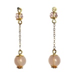 Roosa kvarts. Metallosad: kuldset värvi.