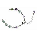 Käevõru toorik. Fluoriit. Metallosad: hõbedast värvi.