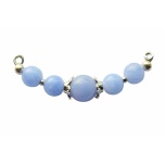 Käevõru keskne element. Ahhaat. Metallosad: hõbedast värvi.