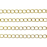 Kett, lüli 5x4mm, 1m. Värv: kuldne