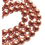 Klaaspärlid, 8mm, 10tk, Coral