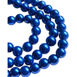 Klaaspärlid, 8mm, 10tk, Dark Blue