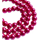 Klaaspärlid, 8mm, 10tk, Deep Pink