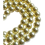 Klaaspärlid, 8mm, 10tk, Lemon Chiffon