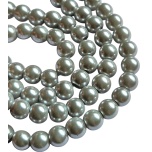 Klaaspärlid, 8mm, 10tk, Light Grey