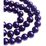 Klaaspärlid, 8mm, 10tk, Purple