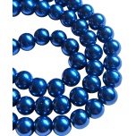 Klaaspärlid, 8mm, 10tk, Royal Blue