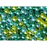 Klaaspärlite segu, 6mm, "Roheline", 30tk