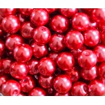 Klaaspärlid, 10mm, 10tk, Crimson