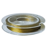 Nailonkattega ehtetraat, kuldset värvi, 0,38mm, 10m poolil