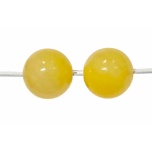 Nefriit, kollane/toonitud, 10mm, 2tk