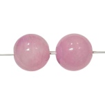 Nefriit, heleroosa/toonitud, 10mm, 2tk