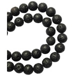 Laavakivi, must, 8mm, 10tk